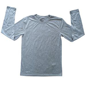 NIKE TEE MEN'S GRAY PERFORMANCE LONG SLEEVE- SMALL